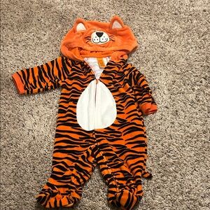Orange Tiger Striped Kids One Piece Costume